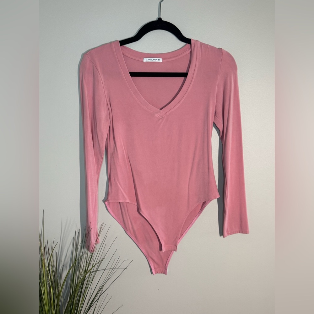 Mango Dusty Rose Long Sleeve Bodysuit
